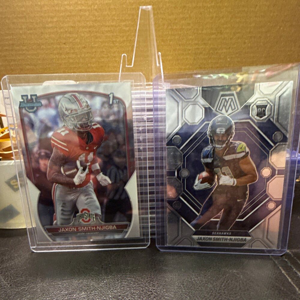 Panini Jaxon Smith-Njigba RC 2 Card Lot Mosaic #331 & Prizm Draft Picks #78